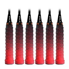 배드민턴그립 야구 낚시 밀착 오버그립 도트408 세트 6입, 빨강, 1세트
