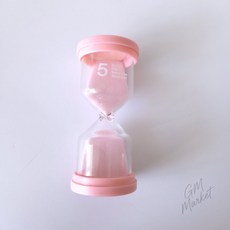 5분 모래시계 파스텔 핑크 선물 시간 양치