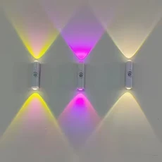 충전식 모션 센서 RGB 야간 조명 7가지 색상 변경 및 자기 장착 기능이 있는 고양이 눈 벽 램프(침실 복도, 01 RGB