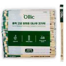 올릭 고급 일회용 대나무 젓가락, 100개입, 3개