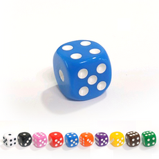 주사위 보드게임 16mm 컬러, 파랑, 1개