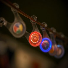 LED 스트링가드 타프끈 캠핑용품 레인보우 야간등 안전등, 레드