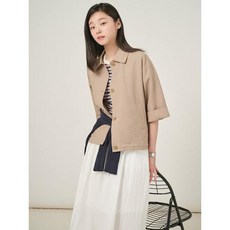 빈폴레이디스 시어서커 셔츠형 점퍼 베이지 BF5539C04A 1161027