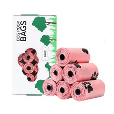 加厚15絲寵物垃圾袋 - 寵物撿便拾便清潔必備，狗便便貓砂袋, 粉色【薰衣草｜26捲】, 1個, 190