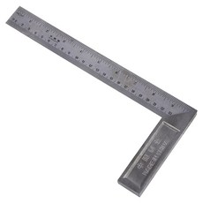 90도 25cm 길이 스테인레스 스틸 L-스퀘어 각도 눈금자, 하나, 보여진 바와 같이, 1개
