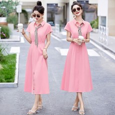 여성원피스 여름 카고룩 캐주얼 A라인 미디 원피스 W11 PJH