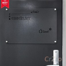 투명 자석 아크릴보드 메모판 20x30cm 무타공 벽부착 칠판