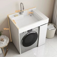 드럼세탁기 싱크대 애벌 탕비실 개수대 66x60빨래판모델 빨래 베란다, 1, AP. 95CM 오른쪽 캐비닛 마찰 없는 싱크대