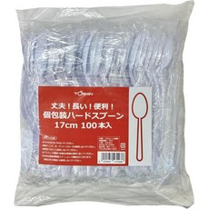일본 직배송 토신 일회용 숟가락 100개입 개별 포장 길이 17cm 단단하고 깨지지 않는 긴 사이즈 상업용 플라스틱 식기 흰색