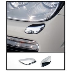 圓夢工廠 Porsche 保時捷 Cayenne 凱宴 957 鍍鉻燈框後視鏡蓋組 提升外觀質感, 1個, 噴水飾蓋