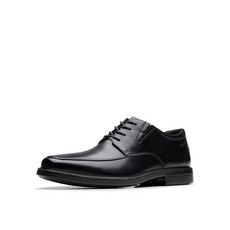 Clarks 남성용 Cosgrove 앞치마 옥스포드 블랙 가죽 9 와이드 352051