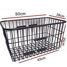 튼튼한 대형 자전거 다용도 바구니 짐받이 장바구니, 50cm, 1개