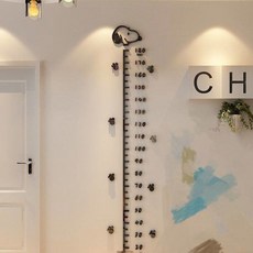 키재기 3D 스티커 벽스티커 캐릭터 컬러 키재기판 침실 2146 아이 측정, 1 20cm