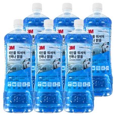3M 쓰리엠 언제나맑음 에탄올 워셔액, 6개, 1.8L