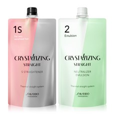 시세이도 프로페셔널 크리스탈라이징 스트레이트 크림 매직약 1S(극손상)+중화제(에멀젼타입) 각 400g, 1개