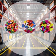 나무비즈 우드비즈 우드구슬세트 나무구슬패키지 비즈공예패키지 디자인우드 DIY우드, 스마일하트