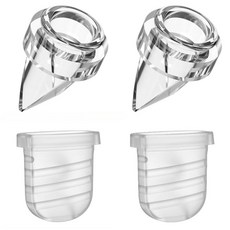 덕빌 밸브 2개 실리콘 다이어프램 2개 웨어러블 유축기 교체 부품 Lansinoh Discreet Duo Mammanuwa Nuliie S32 시리즈 유축기와 호환, 덕빌 밸브 2개, 실리콘 다이어프램 2개, 웨어러블 유