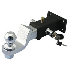 트레일러 견인장치 픽업트럭 볼마운트 고리 악세서리 연결 부품 부속품 차량용, 1개, 실버+잠금장치 5개