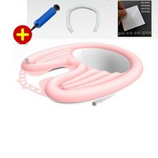 노인용 충전식 인플레이터블 샴푸기 블랙 헤어워시, 핑크 세트, 1개, 1L