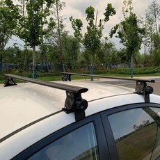 SUV 루프랙 차량용 가로바 프레임 루프탑 루프렉 거치대 지붕, N. 보루이 두 개의 검은 색 막대, A. 펀칭 없음