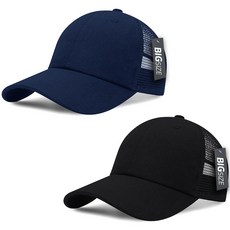 패션파트너 빅사이즈 큰머리 대두 무지 메쉬 볼캡 모자 2P
