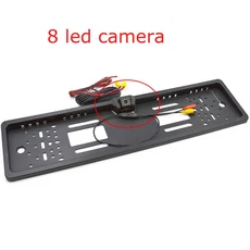 무선 야간 투시 적외선 후방 카메라 EU 번호판 프레임 차량 백업 모니터 키트용, 03 8 led light cam