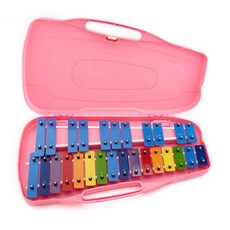 명창 공명 실로폰 27키(연분홍) 박스형 무지개 칼라음판, 1개, 핑크, 27판