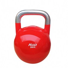 【Fitek】競技壺鈴 專業健身核心訓練器材, 1個, 28KG 紅色, 紅色