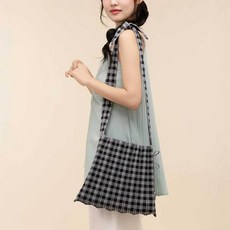 국내 정품 조셉앤스테이시 Lucky Pleats Knit Cross Strap M Check (ALL)