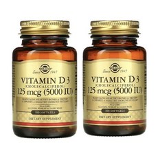 솔가 비타민 D3 5000IU 베지터블 캡슐 240정 1개, 100정, 2개