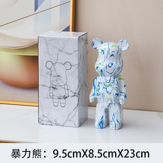 폭력적인 곰 장식품 창조적 인 재미있는 거실 TV 캐비닛 장식 어린이 돼지 저금통 트렌드 오피스 클럽 장식, 27cm, 매직 컬러 6, 1개