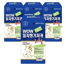 와우 애견용 일자형 속기저귀 리필, 중형, 100개입, 4개