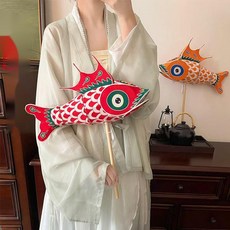 물고기등 전통 랜턴 축제 파티 행사 촬영 소품, 2. 레드 40cm