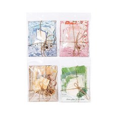 올리브파티 페이퍼포스트 시리즈 감성 빈티지 다꾸 배경지 메모지 100매 세트, 1세트, 브라운+핑크+그린+블루