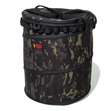 愛露愛玩【Oregonian Camper】POP-UP TRASH BOX 戰術彈簧桶-多色可選，露營收納好幫手, 暗黑迷彩, 1個