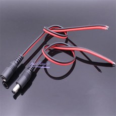 와이어가있는 DC 전원 잭 DIY 16 AWG 18 AWG 22 AWG 여성 및 남성 소켓 DC 커넥터 플러그 5.52.1mm 어댑터 DC12V-24V, 18AWG Male Famale, 1pcs, 1개