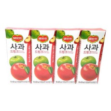 롯데칠성음료 델몬트 드링크팩 사과 190ml, 3개