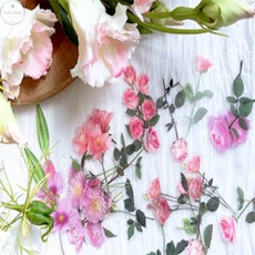 룩꾼디자인 꽃 스티커 플라워스티커, 하얀꽃