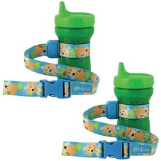 PBnJ Baby SippyPal 빨대 컵 홀더 스트랩 목줄 테더 (퍼피 2팩)
