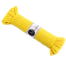 6.0mm 순면 로프 마크라메실 굵은 꼰사 애견 리드줄 재료, 1개, YELLOW #14