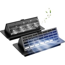 2개 세트 조절 가능한 공기 환기구 덮개 4x10 인치용 – 바닥 커버 집과 사무실에서 더 나은 쾌적함을 위한 흐름, 검정