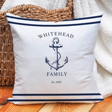 맞춤형 보트 이름 예술적인 베개 커버 해상 장식 앵커 정교한 쿠션 케이스 요트 홈 비치 하우스 선물 218539, 40X40CM, LK240728000106