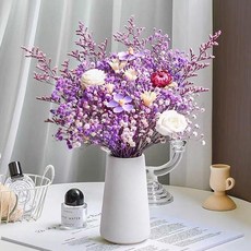 滿天星玫瑰永生仿真花, 香芋破啵,不含花瓶