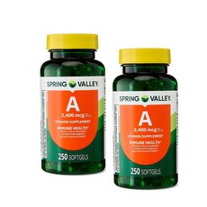 스프링밸리 비타민A 2400mcg 소프트젤 Spring Valley Vitamin A, 2개, 250정
