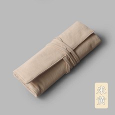 파우치 수납 여행용 두꺼운 가방 다용도 여행 정리백 다크그레이, 1개, I. 미색 천 케이스