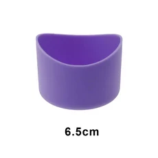 JCD 6.5cm 실리콘 컵베이스 보호 커버 고무 바닥 슬리브 절연 미끄럼 방지 물병 액세서리, 04 Purple, 1개