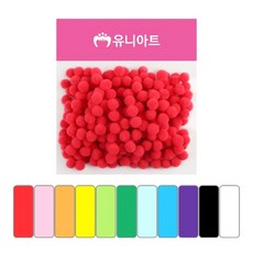 EIG 장식솜 솜방울 10mm 흰색 - 팩 (3개입) 털방울