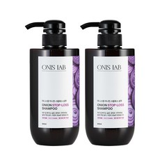 어니스랩 어니언 스탑로스 모발 감소 샴푸 (양파 샴푸 두피 케어 모발 강화 모발 빠짐 완화) 500ml x 2개