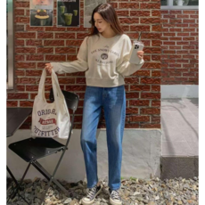 【VENUSY】正韓98%棉舒適長腿牛仔褲，韓國東大門空運，微彈力直筒窄管，修身顯瘦, S