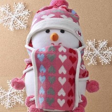 호이 어린이 모자 목도리세트 분홍